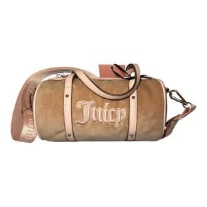 Juicy couture beige and pink barrel bag